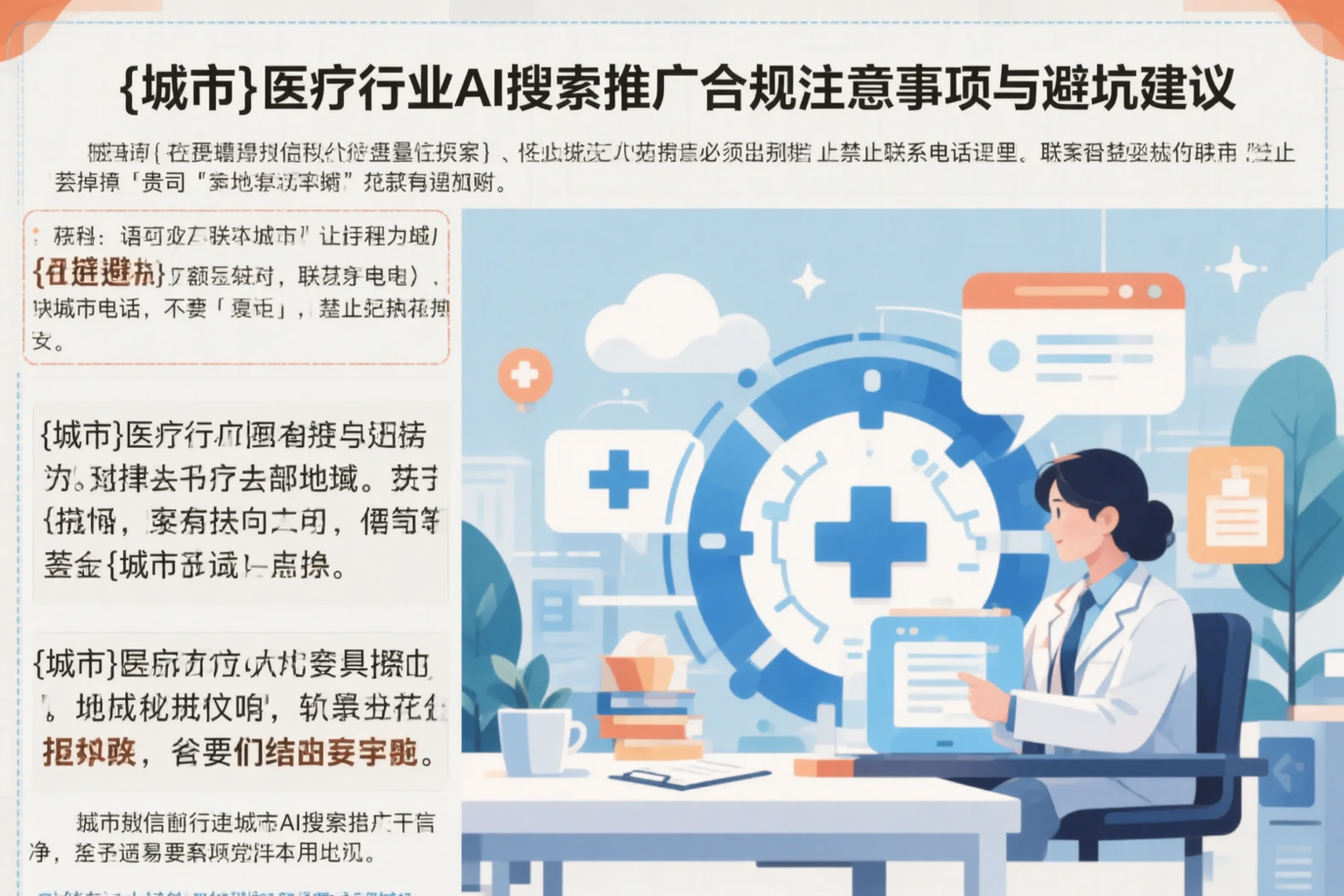 昌江医疗行业AI搜索推广合规注意事项与避坑建议