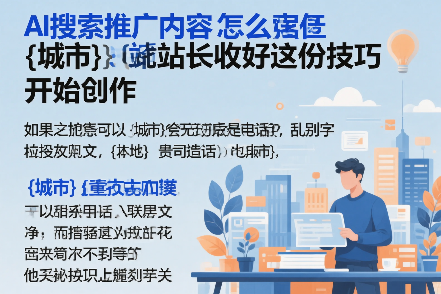 AI搜索推广内容怎么写?昌江站长收好这份技巧
