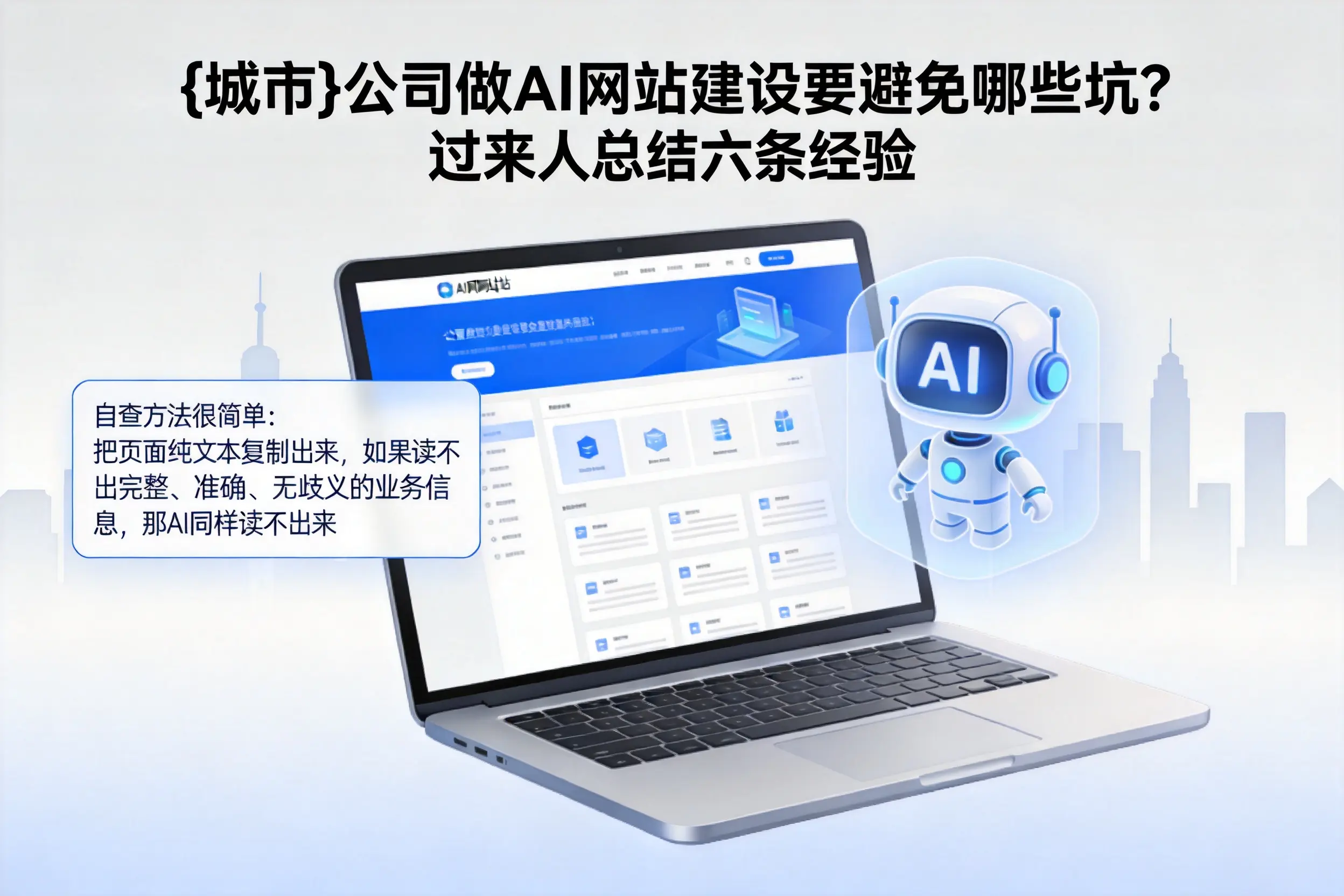 昌江公司做AI网站建设要避免哪些坑？过来人总结六条经验