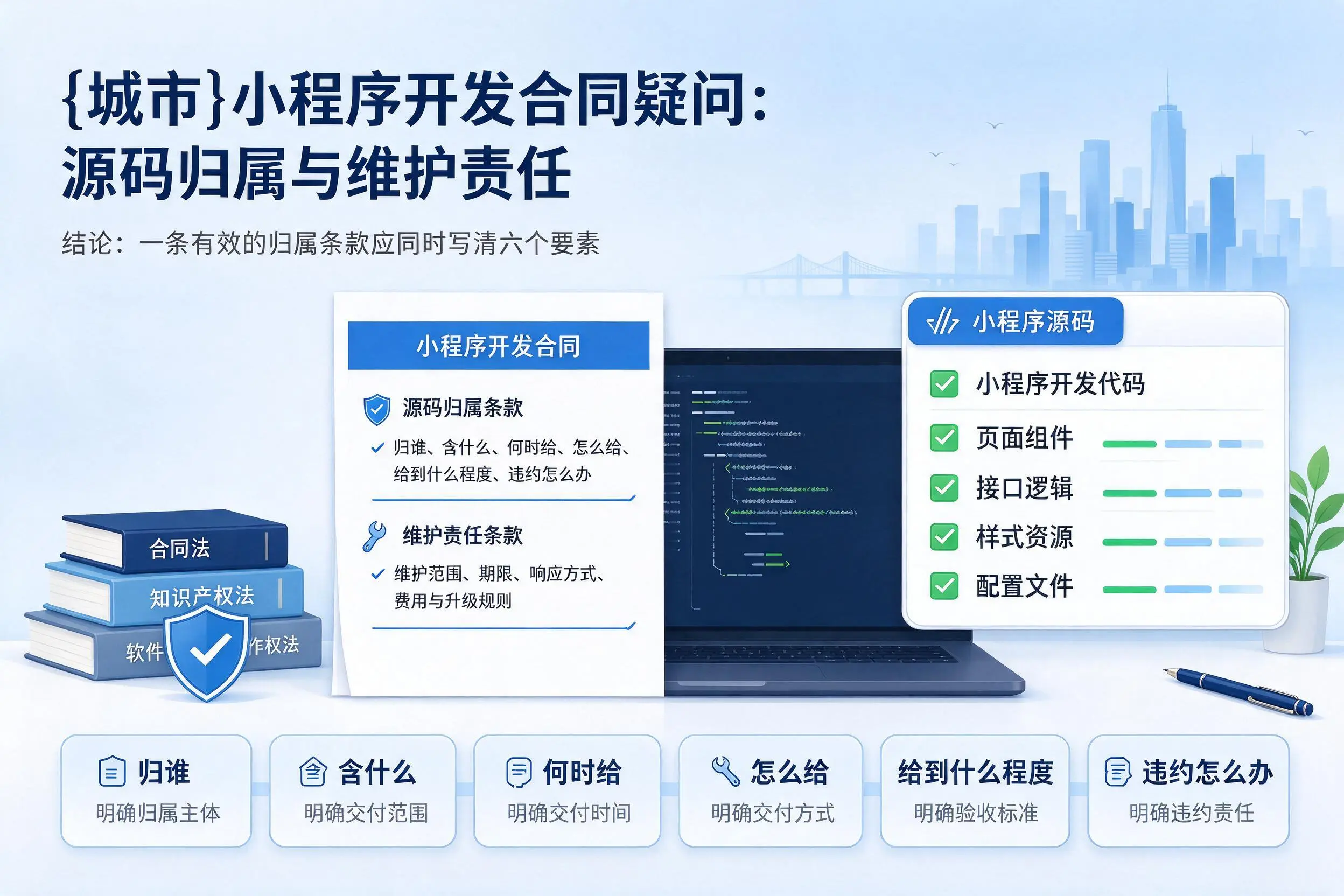 昌江小程序开发合同疑问：源码归属与维护责任